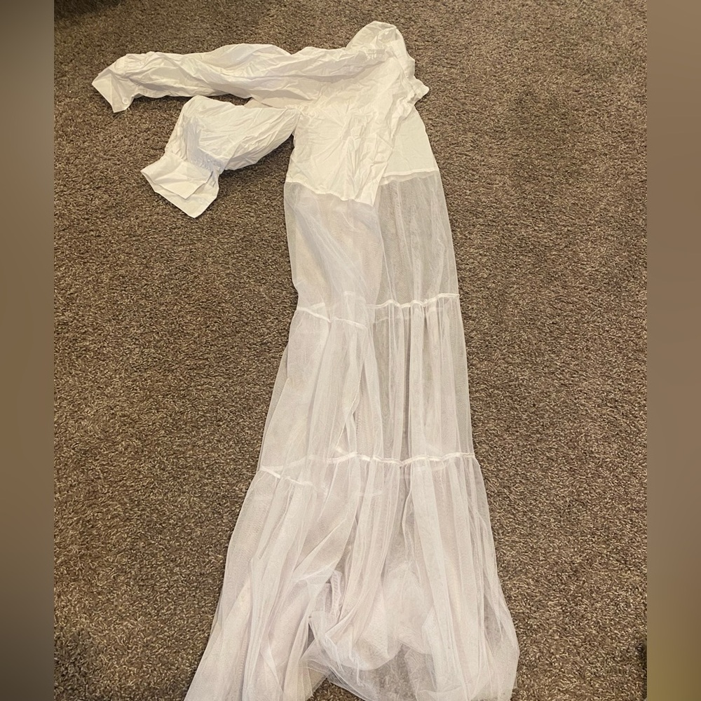 Custom sheer top button up top.